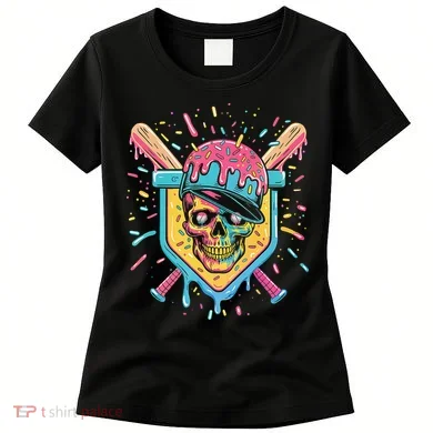 Drip Ice Cream Skull Women's T-Shirt