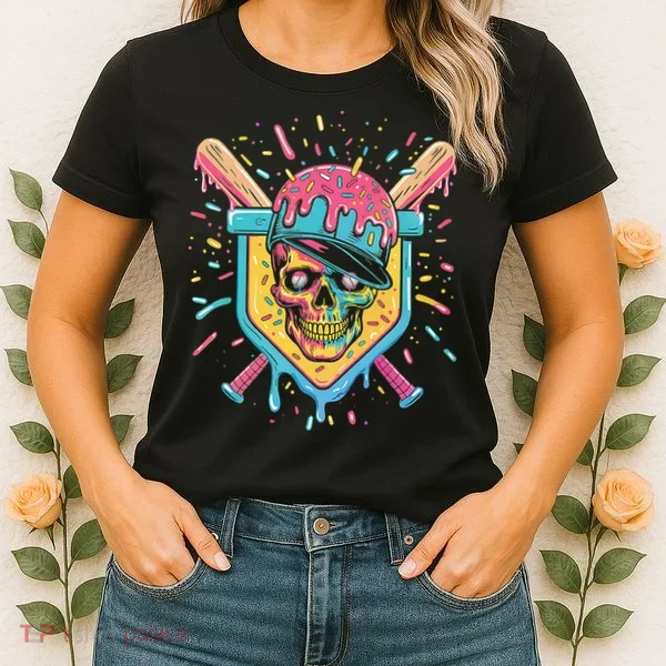 Drip Ice Cream Skull Women's T-Shirt