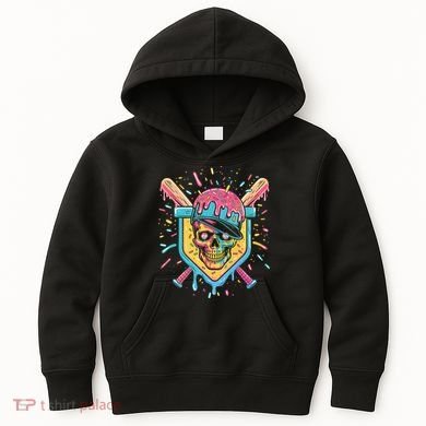 Drip Ice Cream Skull Kids Hoodie