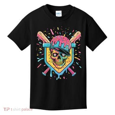Drip Ice Cream Skull Kids T-Shirt