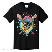 Drip Ice Cream Skull Kids T-Shirt thumb 0
