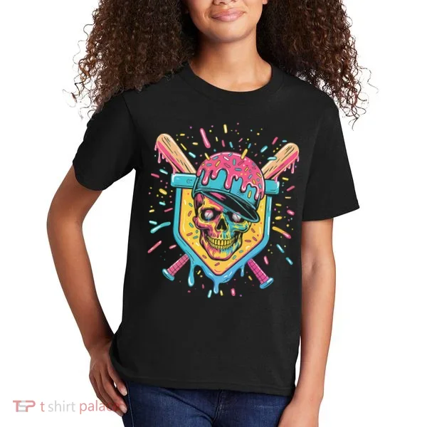 Drip Ice Cream Skull Kids T-Shirt