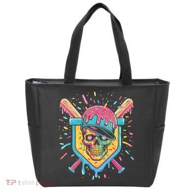 Drip Ice Cream Skull Tote Bag