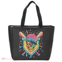 Drip Ice Cream Skull Tote Bag thumb 0
