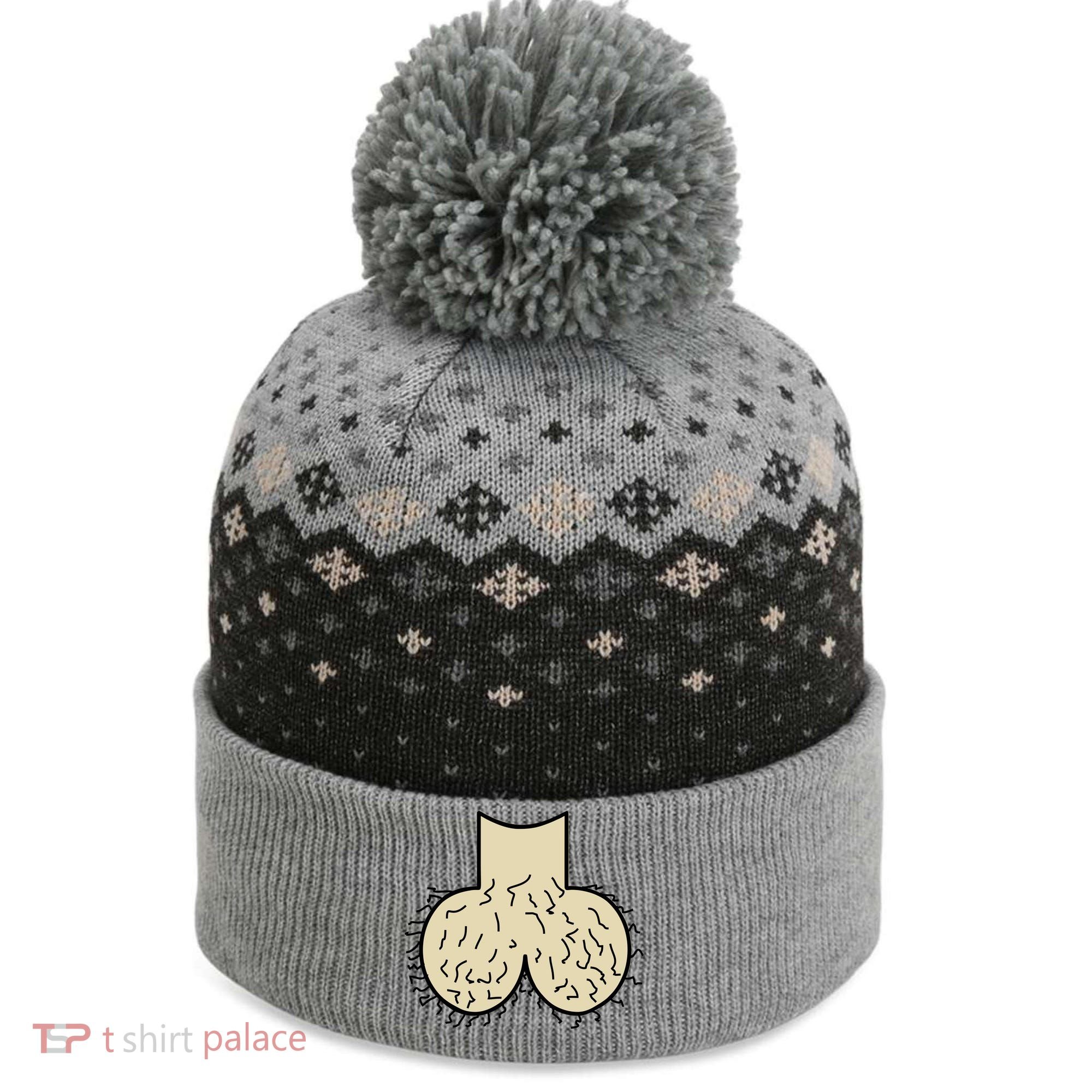 Dick Head Ball Sack The Baniff Cuffed Pom Beanie