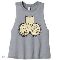 Dick Head Ball Sack Women's Racerback Cropped Tank thumb 0