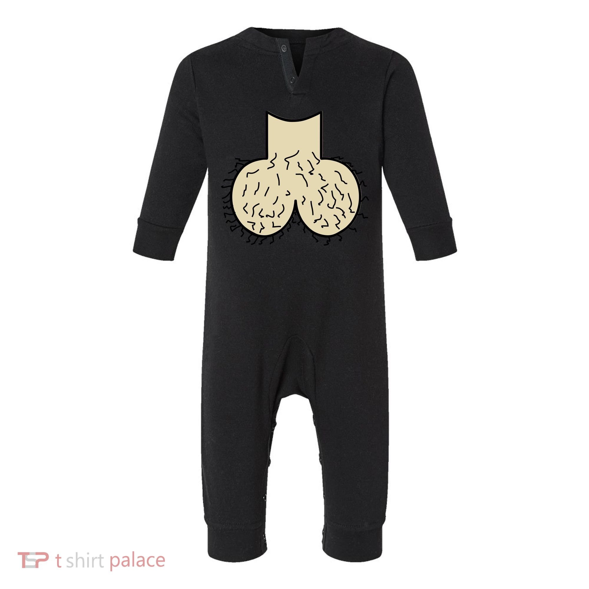 Dick Head Ball Sack Infant Fleece One Piece