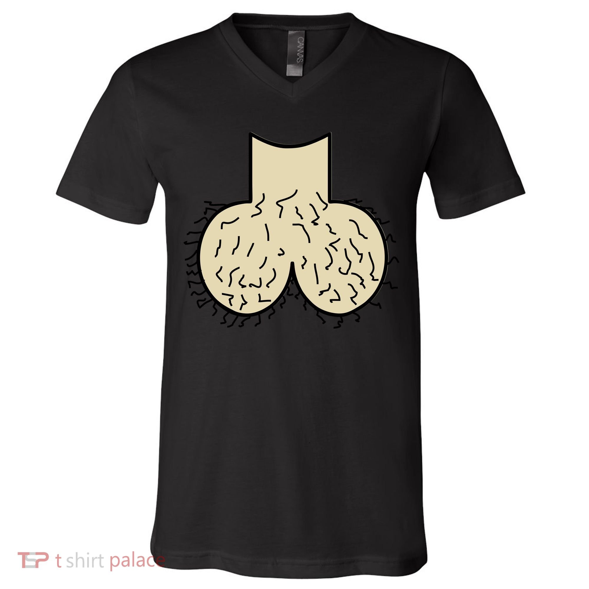 Dick Head Ball Sack V-Neck T-Shirt