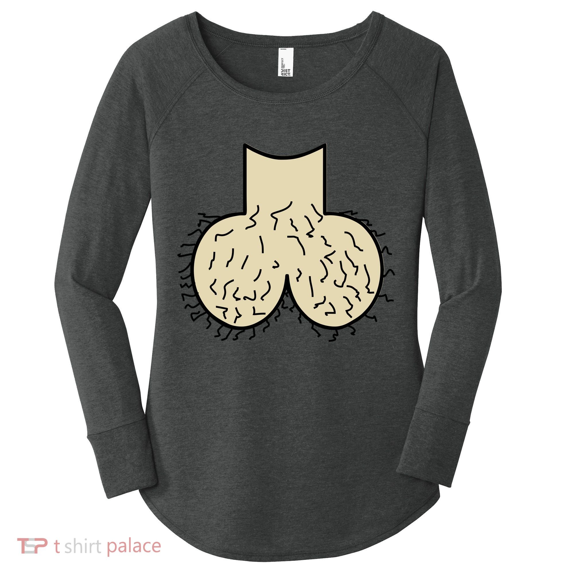 Dick Head Ball Sack Women's Perfect Tri Tunic Long Sleeve Shirt