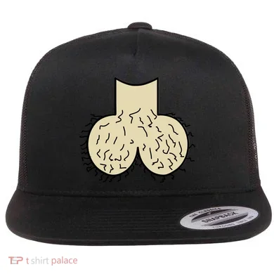 Dick Head Ball Sack Flat Bill Trucker Hat