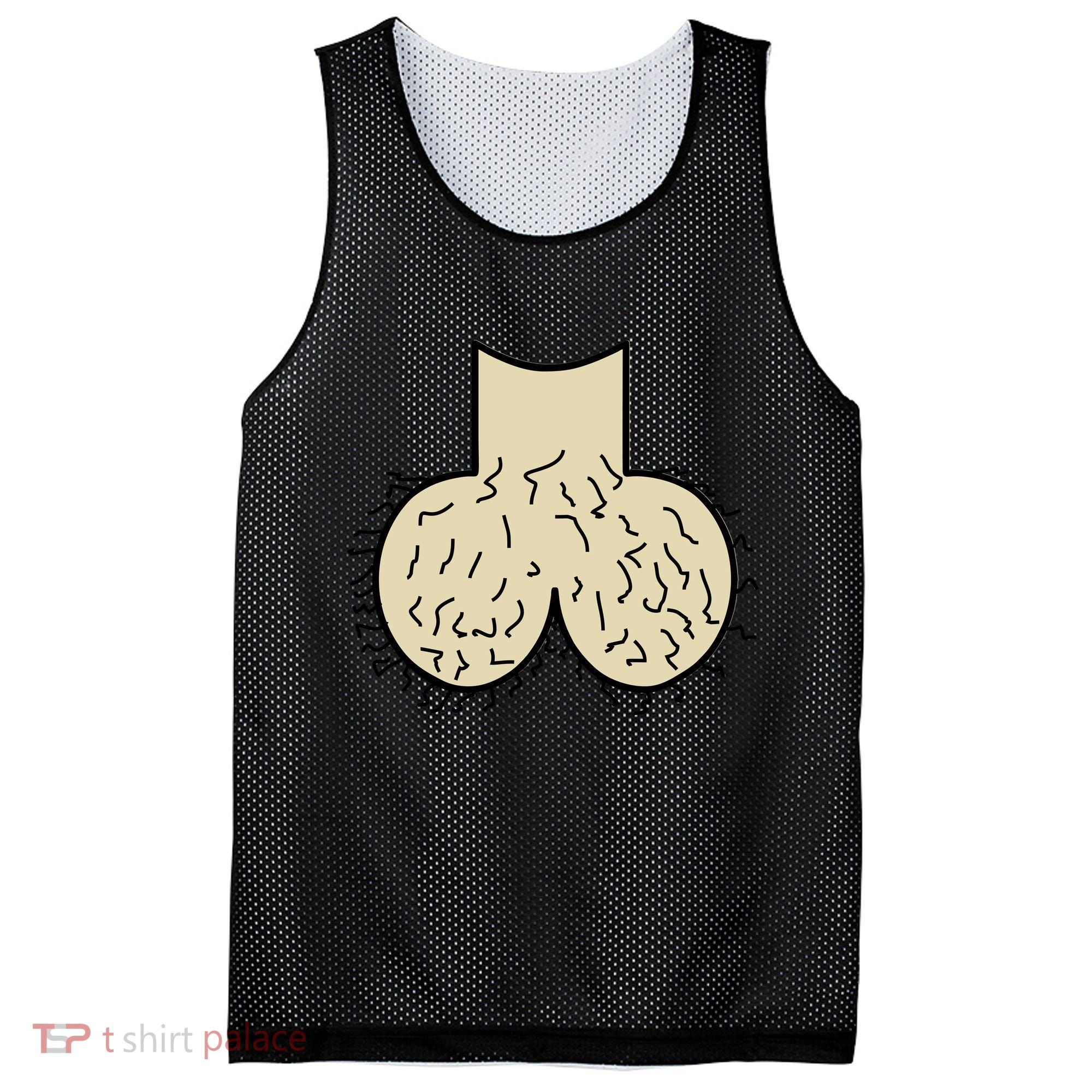 Dick Head Ball Sack Mesh Reversible Basketball Jersey Tank