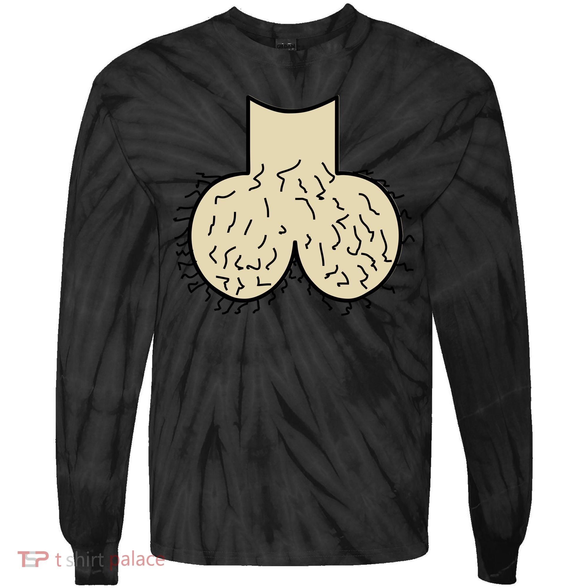 Dick Head Ball Sack Tie-Dye Long Sleeve Shirt