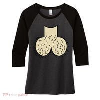 Dick Head Ball Sack Women's Tri-Blend 3/4-Sleeve Raglan Shirt thumb 0