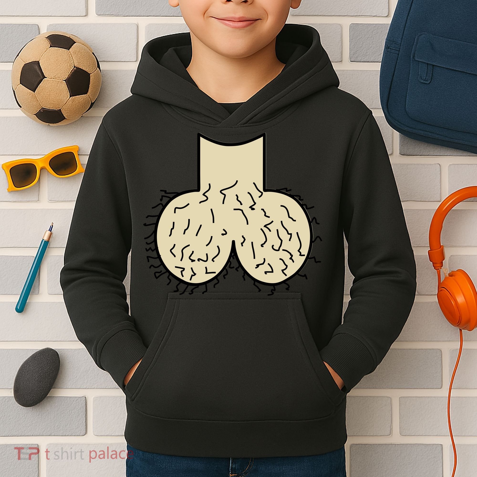 Dick Head Ball Sack Kids Hoodie