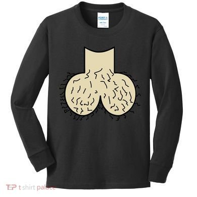 Dick Head Ball Sack Kids Long Sleeve Shirt