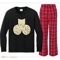 Dick Head Ball Sack Kids Long Sleeve Plaid Pajama Set thumb 0