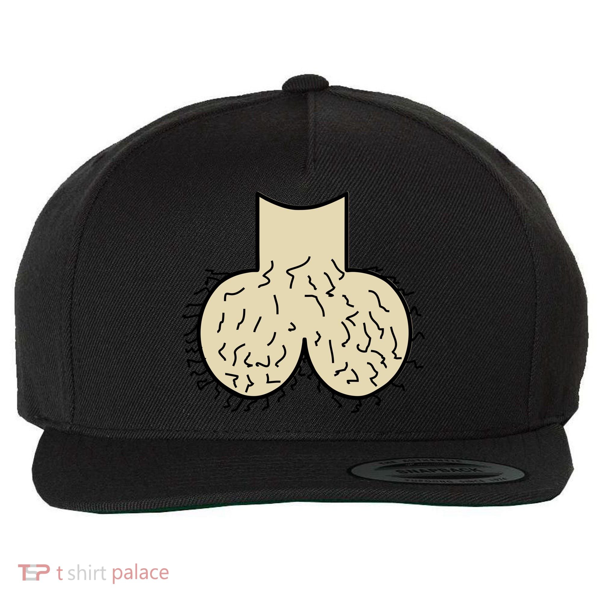 Dick Head Ball Sack Wool Snapback Cap
