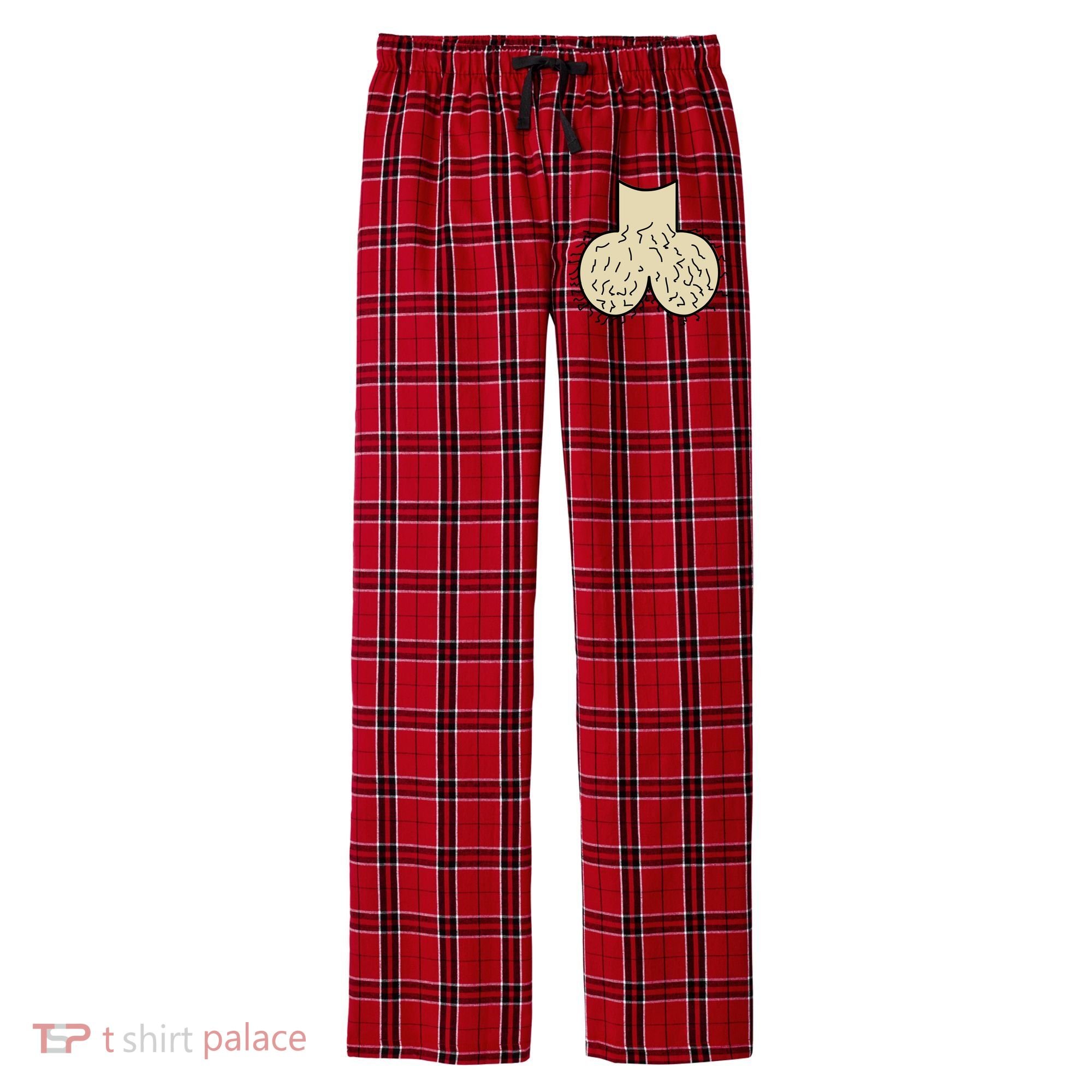 Dick Head Ball Sack Men's Flannel Plaid Pajama Pants