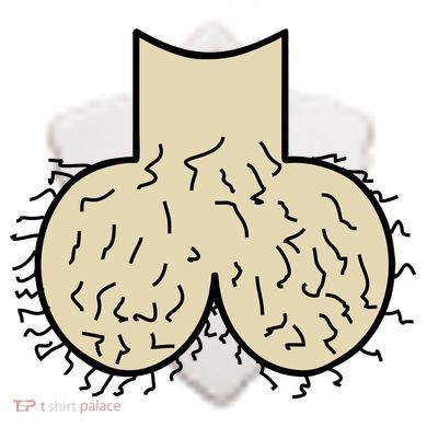 Dick Head Ball Sack Ceramic Ornament