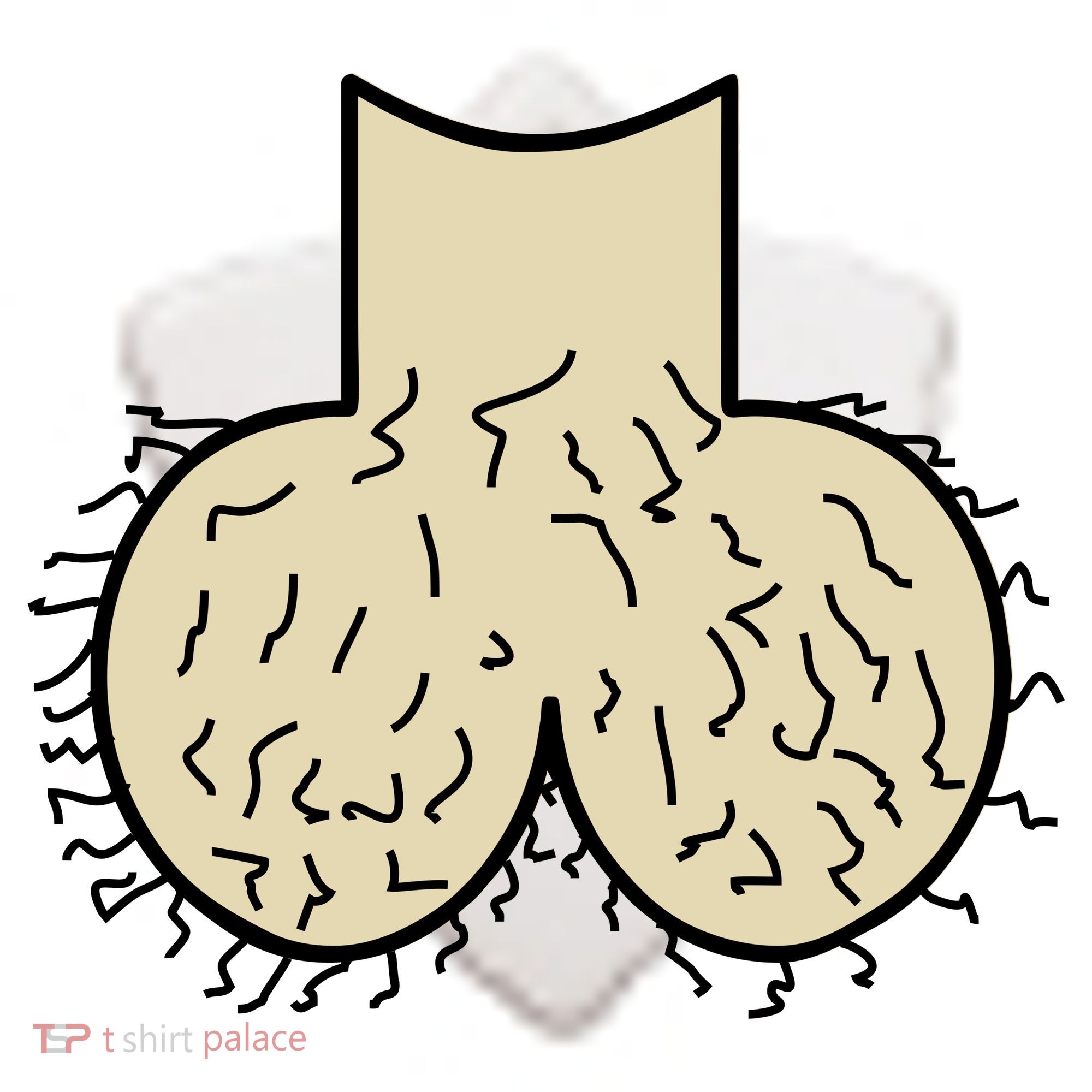 Dick Head Ball Sack Ceramic Ornament