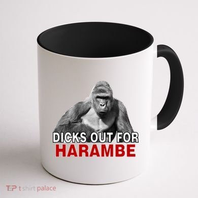 Dicks Out For Harambe Coffee Mug back