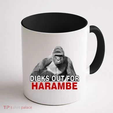 Dicks Out For Harambe Coffee Mug back