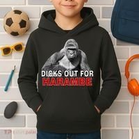 Dicks Out For Harambe Kids Hoodie thumb 2