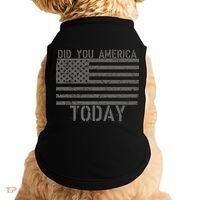Did You America Today Distressed USA Flag Doggie Tank thumb 0