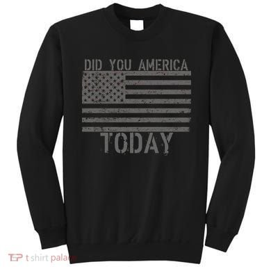Did You America Today Distressed USA Flag Sweatshirt