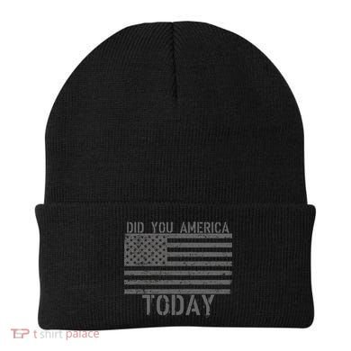 Did You America Today Distressed USA Flag Beanie