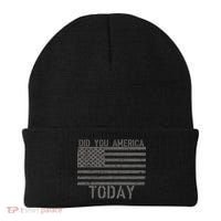 Did You America Today Distressed USA Flag Beanie thumb 0