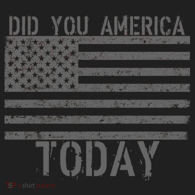 Did You America Today Distressed USA Flag Urban Oversized Heavyweight T-Shirt