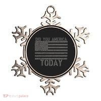 Did You America Today Distressed USA Flag Ornament thumb 0