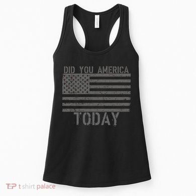 Did You America Today Distressed USA Flag Women's Tank Top