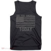 Did You America Today Distressed USA Flag Tank Top thumb 0