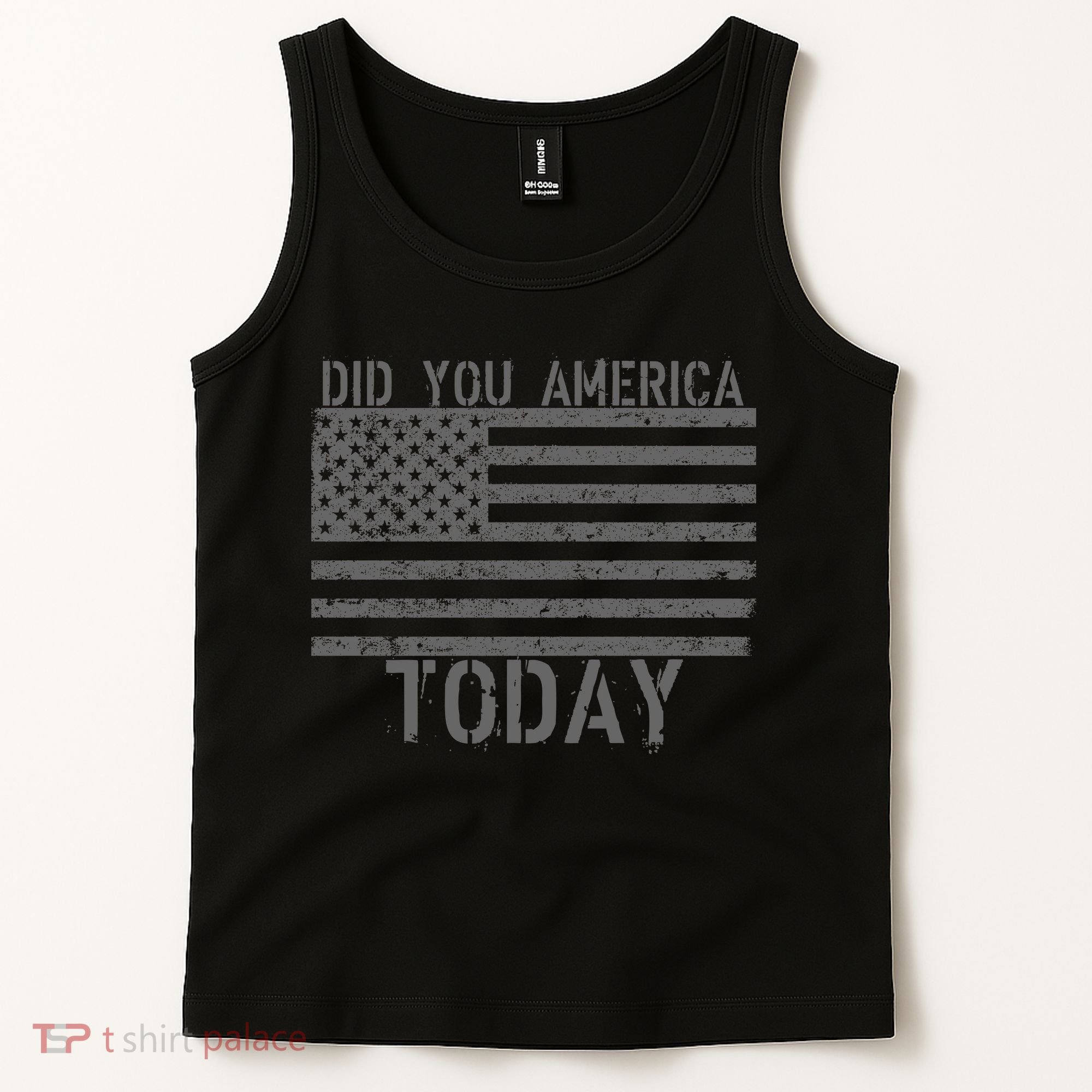 Did You America Today Distressed USA Flag Tank Top