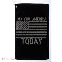 Did You America Today Distressed USA Flag Golf Towel thumb 0