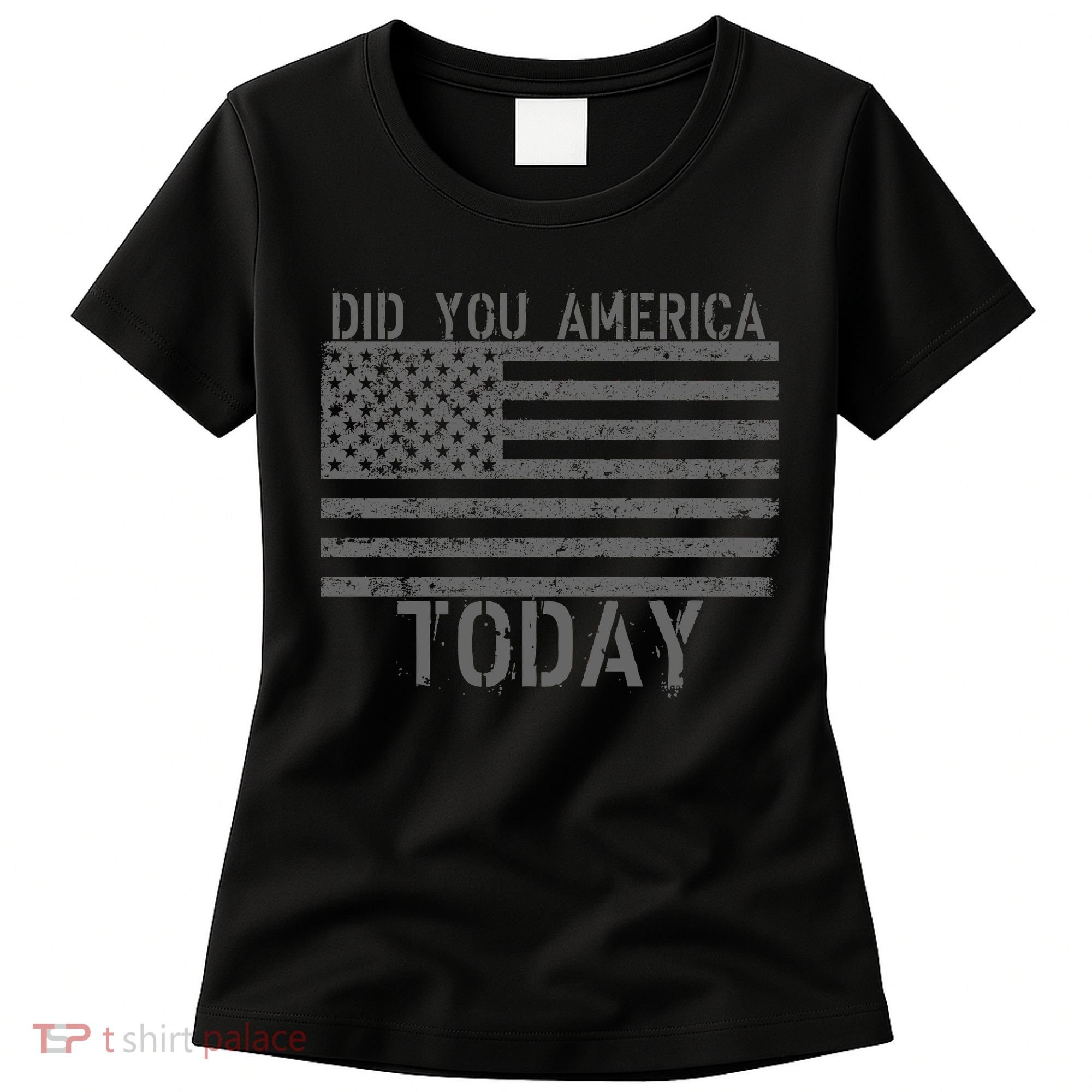 Did You America Today Distressed USA Flag Women's T-Shirt