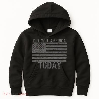 Did You America Today Distressed USA Flag Kids Hoodie
