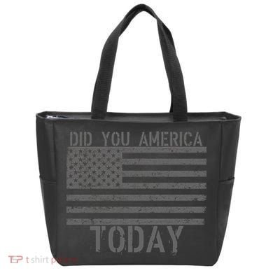 Did You America Today Distressed USA Flag Tote Bag