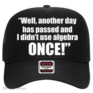 Didn't Use Algebra Today Math Irrelevance Funny Hat