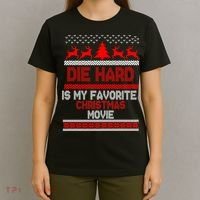Die Hard Is My Favorite Movie Ugly Christmas T-Shirt thumb 4