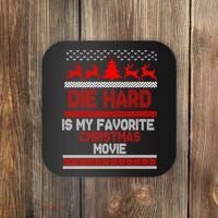 Die Hard Is My Favorite Movie Ugly Christmas Coaster thumb 0