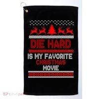 Die Hard Is My Favorite Movie Ugly Christmas Golf Towel thumb 0