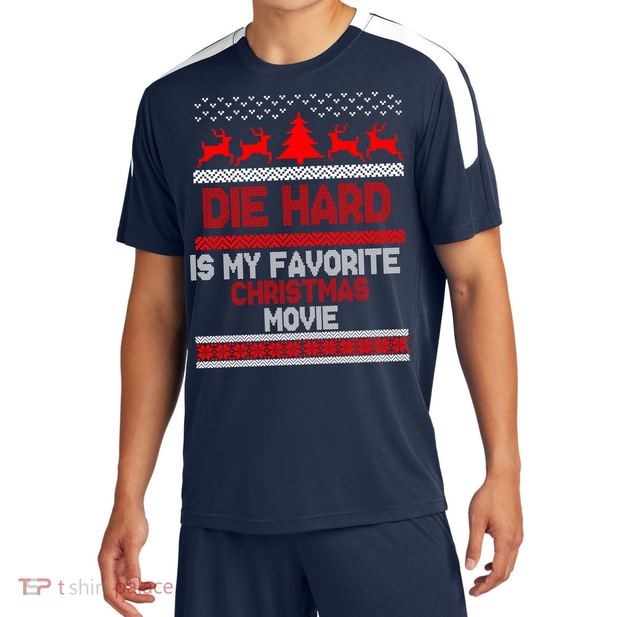Die Hard Is My Favorite Movie Ugly Christmas Sport-Tek Competitor United Soccer Jersey