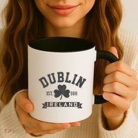 Dublin Ireland Est 988 Clover Leaf Shamrock St Patricks Day Gift Coffee Mug thumb 3