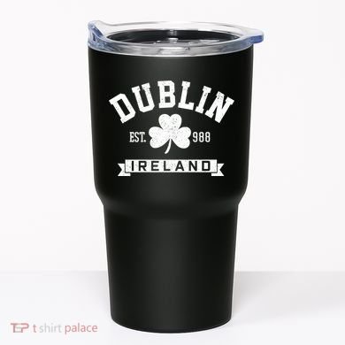 Dublin Ireland Est 988 Clover Leaf Shamrock St Patricks Day Gift Tumbler
