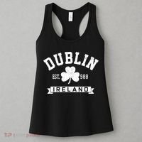 Dublin Ireland Est 988 Clover Leaf Shamrock St Patricks Day Gift Women's Tank Top thumb 3