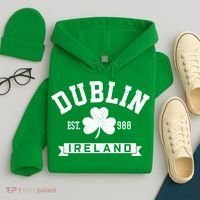 Dublin Ireland Est 988 Clover Leaf Shamrock St Patricks Day Gift Hoodie thumb 4