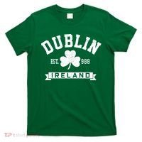 Dublin Ireland Est 988 Clover Leaf Shamrock St Patricks Day Gift T-Shirt thumb 0